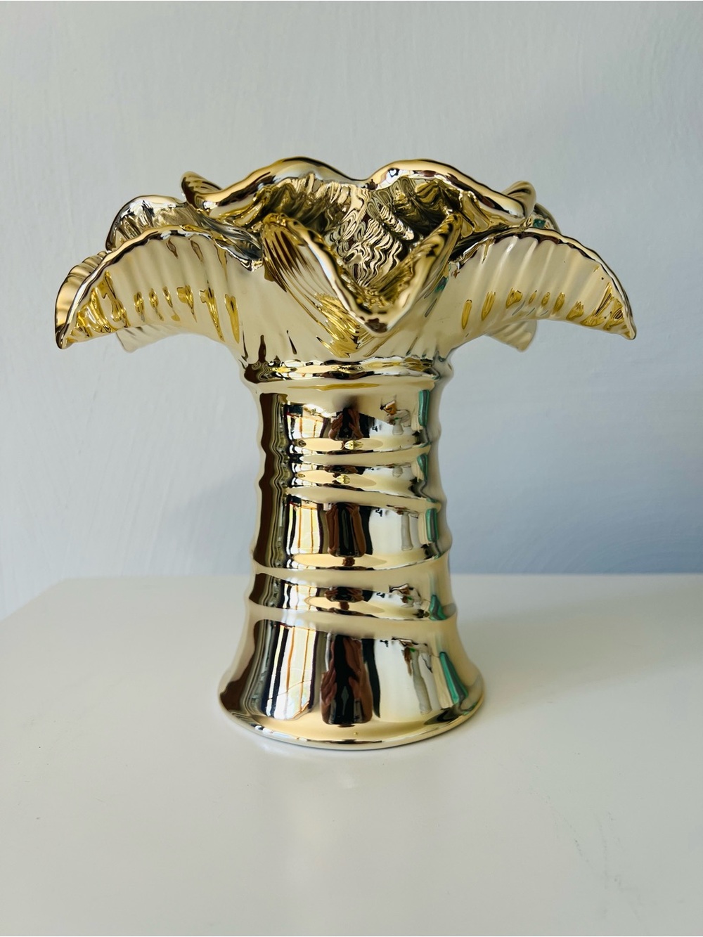 Bath & Body Works Gold Palm Tree 3-Wick Candle Holder – Discontinued